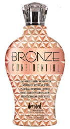 Bronze Confidential™ Lavish Deluxe Ultra Rich<br/>
Brozer embellished<br/>
with Beatifying Plant <br/>
Based Stem Cells This extravagant brozing elixir is adorned with plant based stem cell extract, sugarcane squalane, organic grape water prebiotics, velvety vegan collagen an electrolyte cocktail blend to elegantly enhance and beatify your complexion.