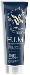 H.I.M. Chrome Streak-Free / Stain-Free Natural Bronzing, Oil Absorbing Tanning Elixir 
<span>Tattoo Protecting & Body Deodorizing</span> This dark tanning, oil absorbing, formula is suitable for all bro types. The natural bronzing formula will develop just from the beach, solid results without the potential of annoying streaking or staining. Brofessionally enhanced with Tattoo Protection and body deodorizing so you can party all day